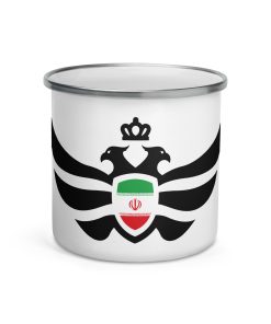 Iran Shield <br> Black Eagle Enamel Mug