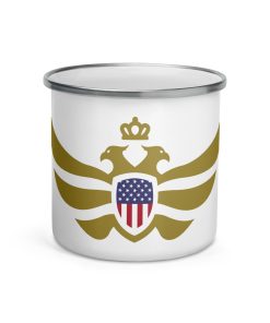 USA Shield <br> Gold Eagle Enamel Mug