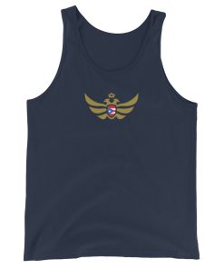 Alternative view of Puerto Rico Shield Gold Eagle Tank Top <br> Men | Women