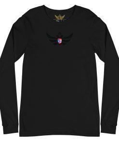 Alternative view of Puerto Rico Shield Black Eagle Long Sleeve Shirt <br> Men | Women