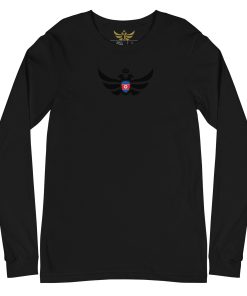 Alternative view of North Korea Shield <br> Black Eagle Long Sleeve Shirt <br> Men | Women