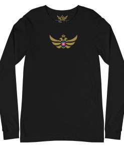 North Korea Shield <br> Gold Eagle Long Sleeve Shirt <br> Men | Women
