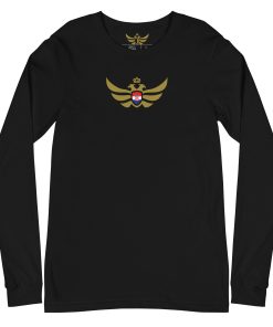 Croatia Shield Gold Eagle Long Sleeve Shirt | Men’s