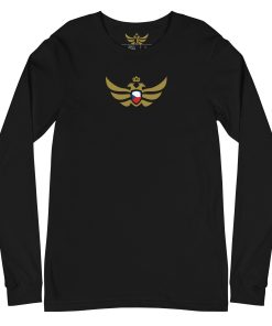 Czech Republic Shield <br> Gold Eagle Long Sleeve Shirt <br> Men | Women