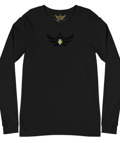 Alternative view of Sweden Shield <br> Black Eagle Long Sleeve Shirt <br> Men | Women