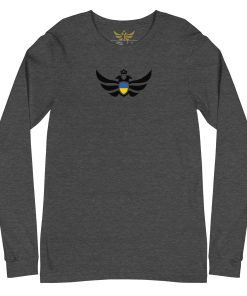 Ukraine Shield <br> Black Eagle Long Sleeve Shirt <br> Men | Women