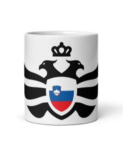Slovenia Shield Black Eagle White Ceramic Mug