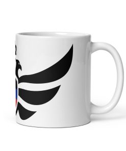 Alternative view of Donetsk Shield <br> Black Eagle White Ceramic Mug
