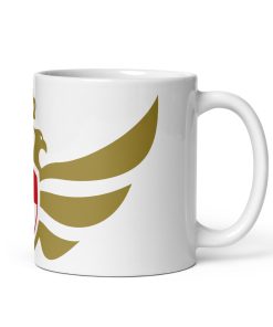 Alternative view of Indonesia Shield Gold Eagle White Ceramic Mug