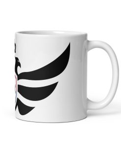 Alternative view of South Korea Shield <br> Black Eagle White Ceramic Mug