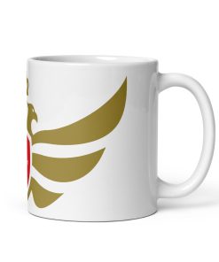 Alternative view of Turkey Shield Gold Eagle White Ceramic Mug
