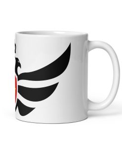 Alternative view of Vietnam Shield Black Eagle White Ceramic Mug