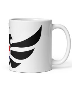 Alternative view of Croatia Shield Black Eagle White Ceramic Mug