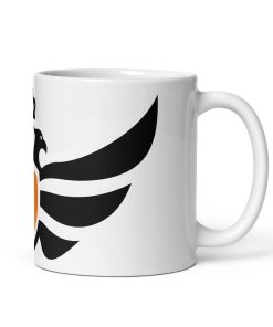 Alternative view of Ireland Shield <br> Black Eagle White Ceramic Mug