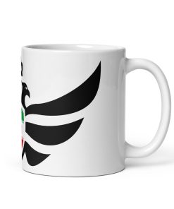 Alternative view of Iran Shield <br> Black Eagle White Ceramic Mug