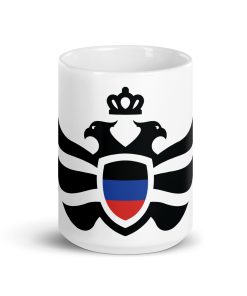 Donetsk Shield <br> Black Eagle White Ceramic Mug