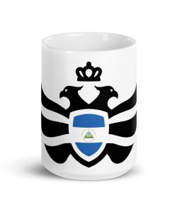 Nicaragua Shield Black Eagle White Ceramic Mug