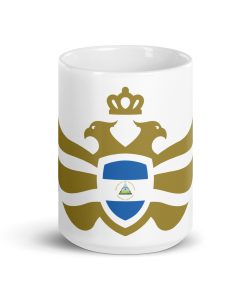 Nicaragua Shield Gold Eagle White Ceramic Mug