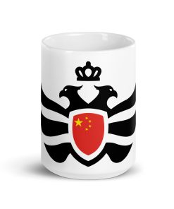 China Shield <br> Black Eagle White Ceramic Mug