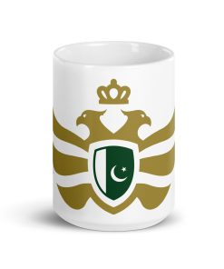 Pakistan Shield Gold  Eagle White Ceramic Mug