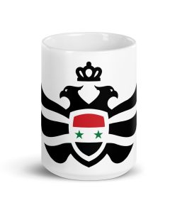 Syria Shield <br> Black Eagle <br> White Ceramic Mug