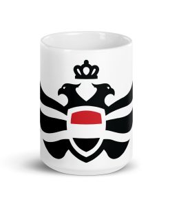 Yemen Shield <br> Black Eagle <br> White Ceramic Mug