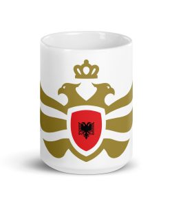 Albania Shield Gold Eagle White Ceramic Mug