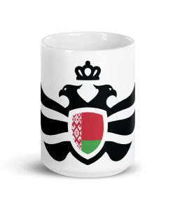 Belarus Shield <br> Black Eagle White Ceramic Mug
