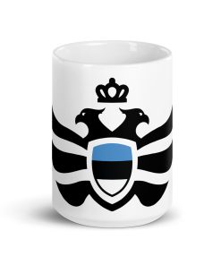 Estonia Shield Black Eagle White Ceramic Mug