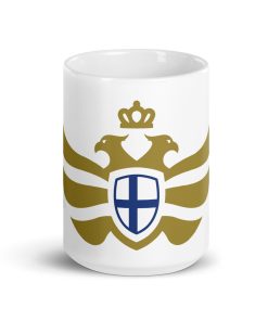 Finland Shield <br> Gold Eagle White Ceramic Mug