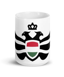 Hungary Shield Black Eagle White Ceramic Mug