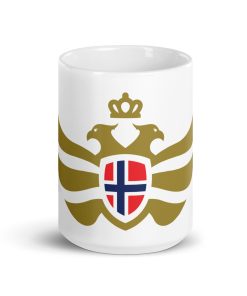 Norway Shield <br> Gold Eagle White Ceramic Mug