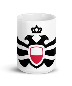 Poland Shield <br> Black Eagle White Ceramic Mug