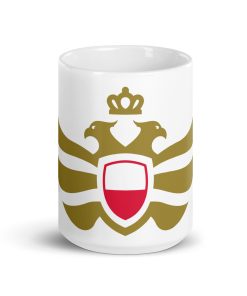 Poland Shield <br> Gold Eagle White Ceramic Mug