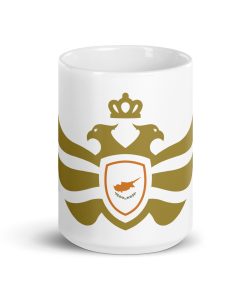 Cyprus Shield <br> Gold Eagle White Ceramic Mug