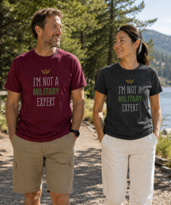 Alternative view of "I'm Not A Military Expert"<br>Meme T-shirt <br> Men | Women
