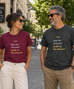 Alternative view of "Not the Sharpest Knife in the Drawer" <br>Meme T-shirt<br> Men | Women