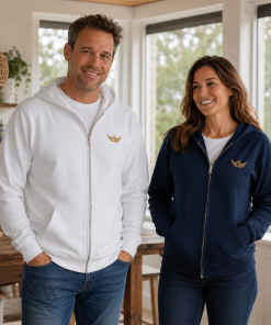 Alternative view of The Duran <br>Gold Eagle Zip Hoodie <br> Men | Women