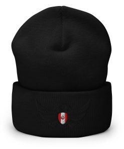 Alternative view of Peru Shield <br> Black Eagle Cuffed Beanie