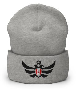Peru Shield <br> Black Eagle Cuffed Beanie
