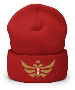 Peru Shield <br> Gold Eagle Cuffed Beanie