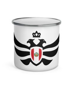 Peru Shield <br> Black Eagle Enamel Mug