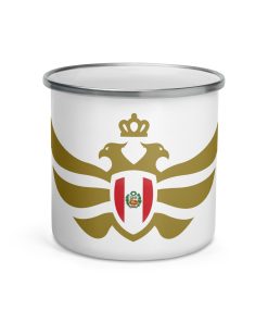 Peru Shield <br> Gold Eagle Enamel Mug