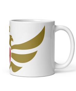 Alternative view of Peru Shield <br> Gold Eagle White Ceramic Mug