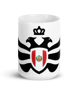 Peru Shield <br> Black Eagle White Ceramic Mug