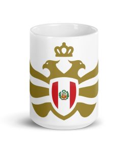 Peru Shield <br> Gold Eagle White Ceramic Mug