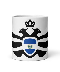 El Salvador Shield Black Eagle White Ceramic Mug