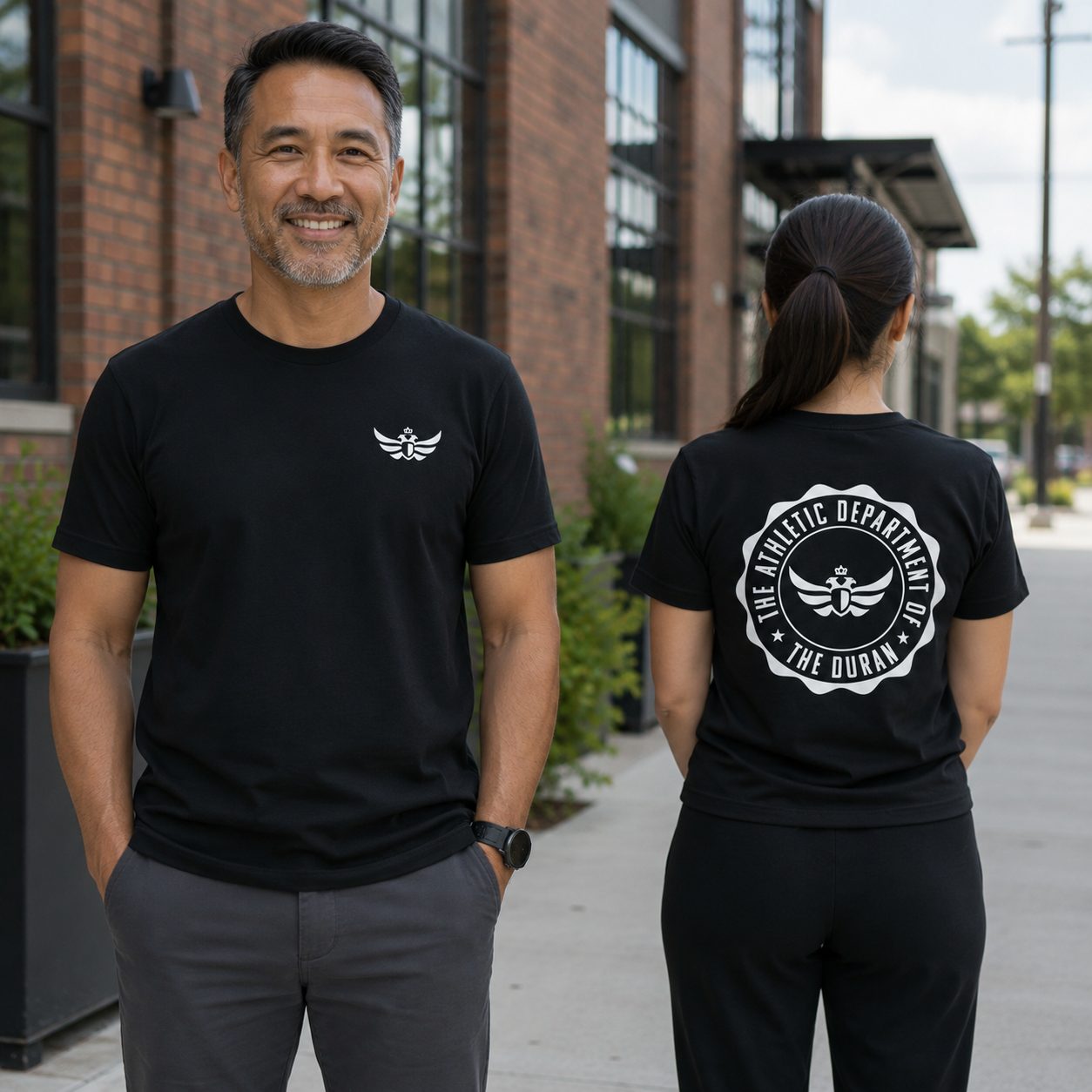 Athletic Department of The Duran Double-Eagle Back Design T-Shirt