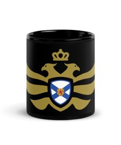 Nova Scotia Shield <br> Gold Eagle <br> Black Ceramic Mug
