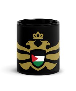 Palestine Shield <br> Gold Eagle <br> Black Ceramic Mug